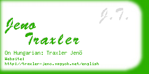 jeno traxler business card